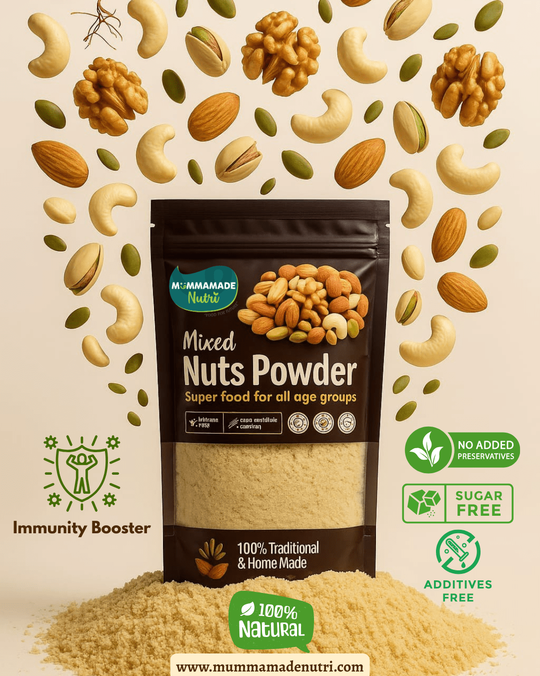Mixed Nuts Powder – Immunity Boosting Superfood for All Ages (1+ Year)