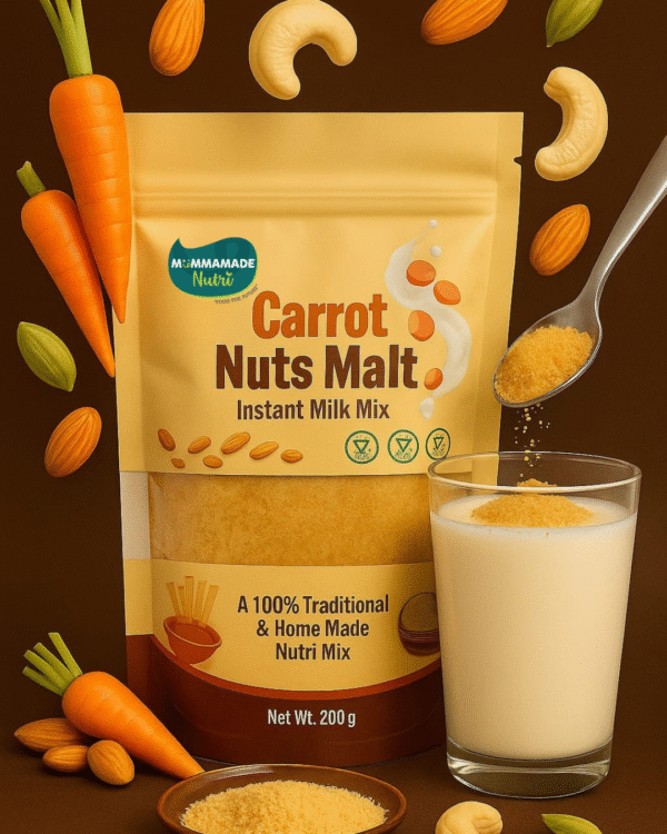 Carrot Nuts Malt – Wholesome Instant Drink for Kids with Real Carrots & Nuts