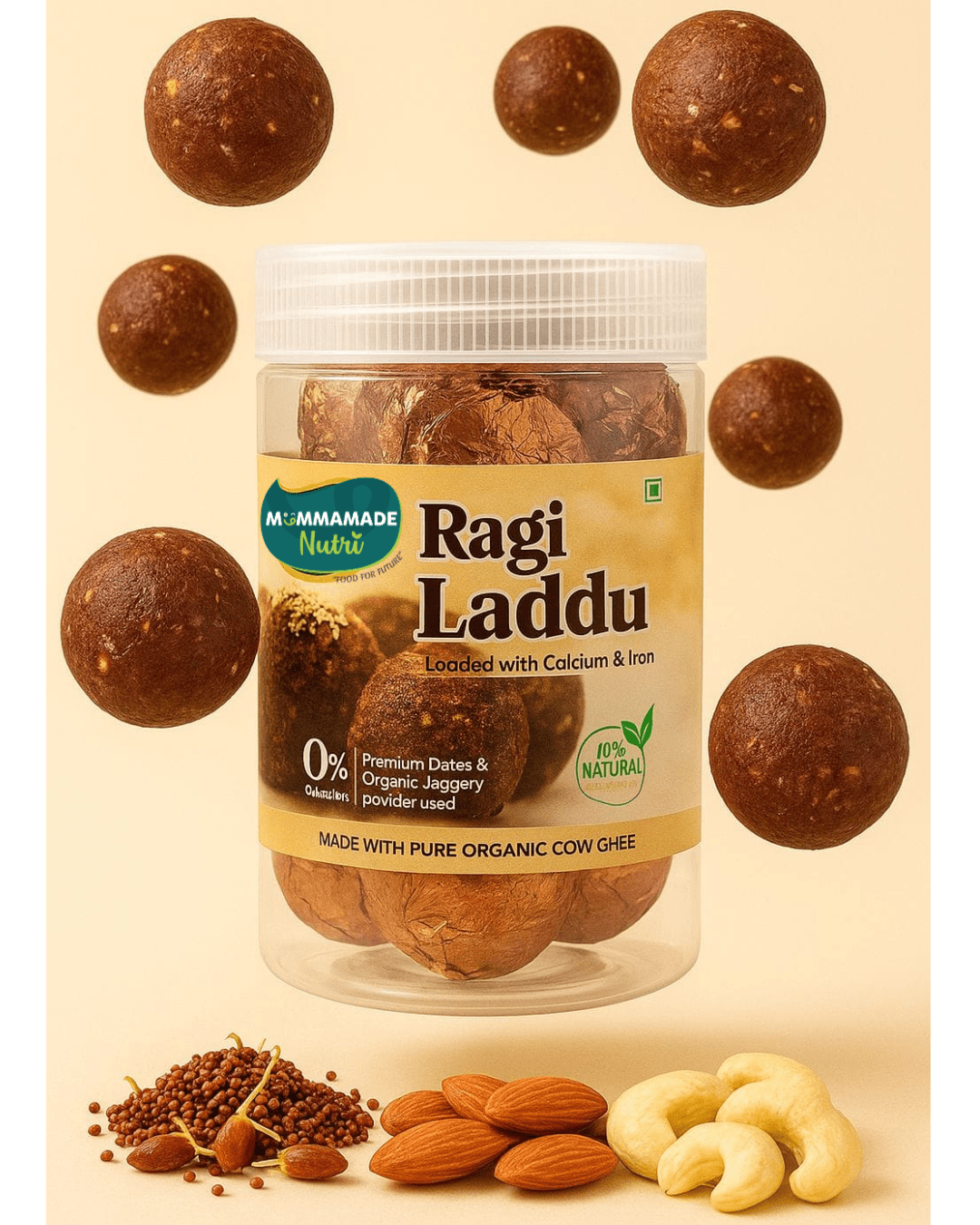Calcium-Rich Ragi Laddu for Kids – Traditional, Natural & Guilt-Free Snack